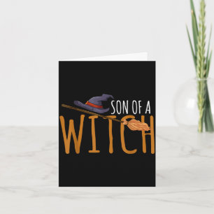 Witch's son halloween hat card