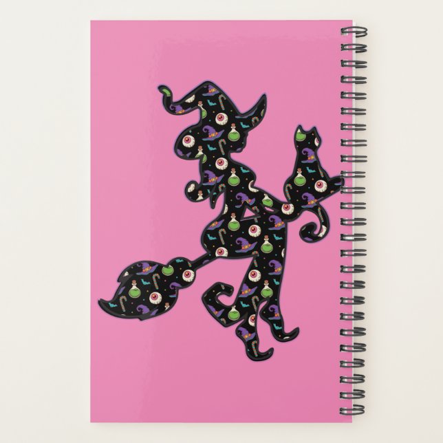 Witchy And Cat, Halloween Mood Planner (Back)