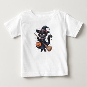 WITCHY BLACK CAT GONE TRICK OR TREATING BABY T-Shirt
