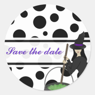 Witchy Brew Save the date Stickers