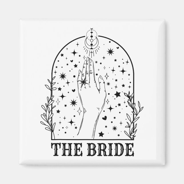 Witchy Bride Coven Matching Gothic Bachelorette Pa Magnet (Front)
