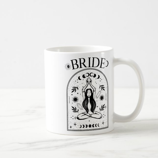 Witchy Bride Coven Tarot Celestial Gothic Bachelor Coffee Mug (Right)