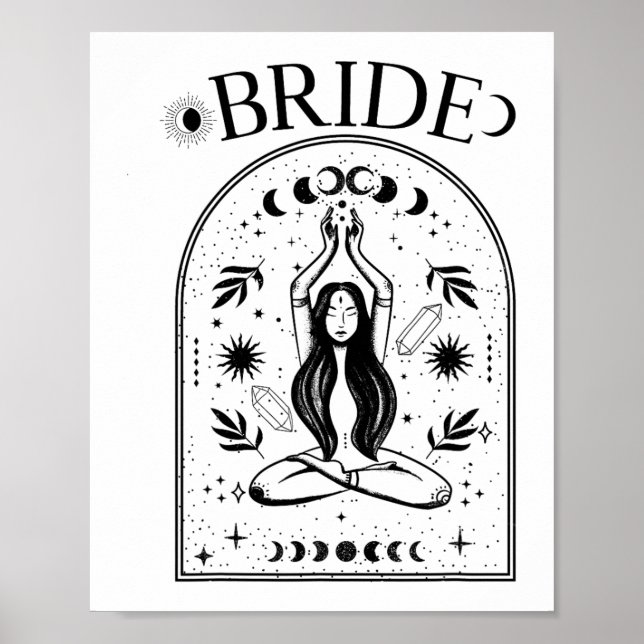 Witchy Bride Coven Tarot Celestial Gothic Bachelor Poster (Front)