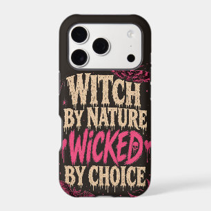 Witchy by Nature Wicked by Choice Halloween Pink