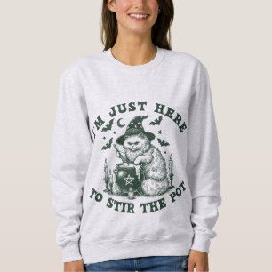 Witchy Cat Halloween Sweatshirt