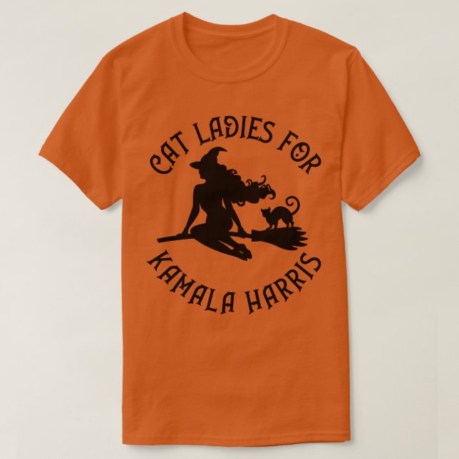 Witchy Cat Ladies for Kamala  Wiccaan Pagan Cheeky T-Shirt (Design Front)