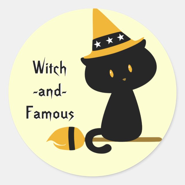 Witchy Cat Sticker (Front)