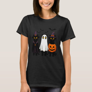 Witchy Cats and Ghostly Fun Spooky Halloween Costu T-Shirt