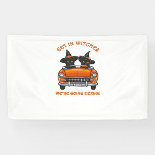 Witchy Cats Going Hexing Oversized T-Shirt Banner