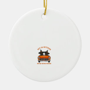 Witchy Cats Going Hexing Oversized T-Shirt Ceramic Tree Decoration