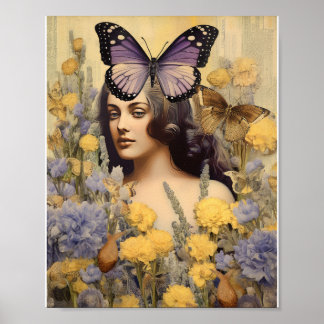 Witchy Celestial Poster Print | Dreamy Moon & Star