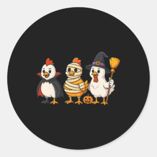 Witchy Chicken Costume Adult, Spooky Season Farmho Classic Round Sticker