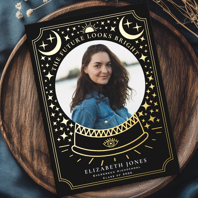 Witchy Crystal Ball Graduation Photo Announcement (Creator Uploaded)