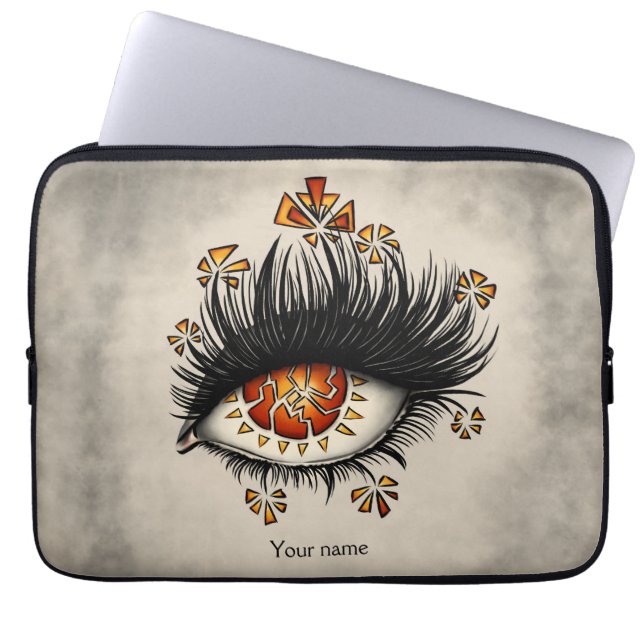 Witchy Eye Gothic Horror Art Laptop Sleeve (Front)