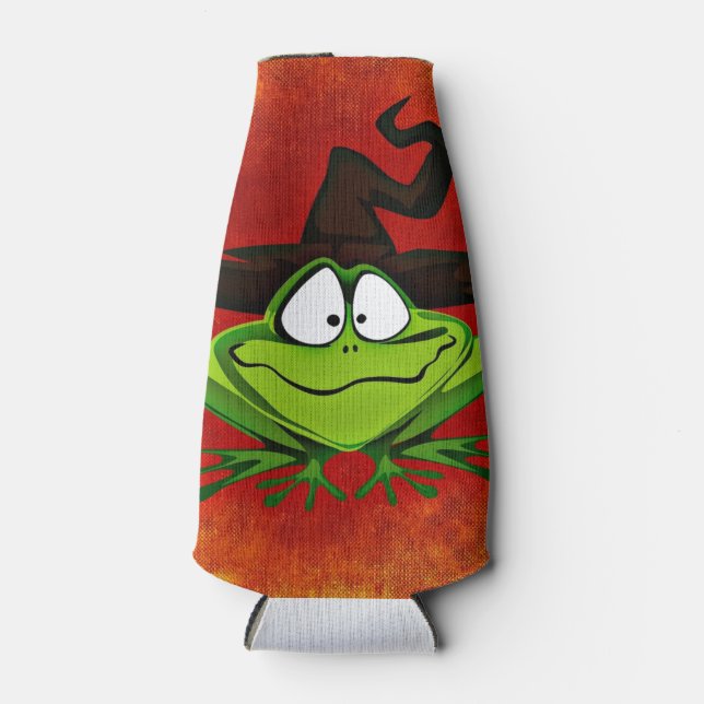 Witchy Frog Bottle Cooler (Front)