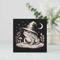 Witchy Frog Vintage Halloween Goblincore