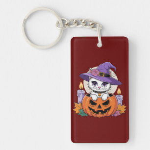 Witchy Furball Key Ring
