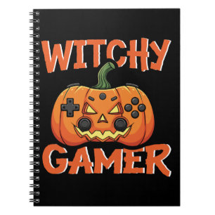 Witchy Gamer Halloween Notebook