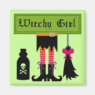 Witchy Girl Halloween T-shirts and Gifts Magnet