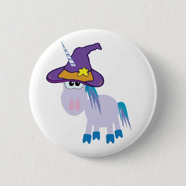 witchy goofkins unicorn 6 cm round badge (Front)