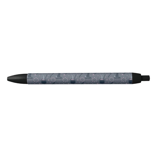 Witchy Halloween Caldron Magic Black Ink Pen (Front)