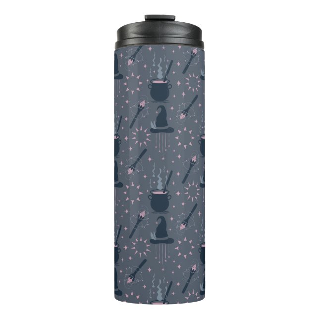 Witchy Halloween Caldron Magic Thermal Tumbler (Front)