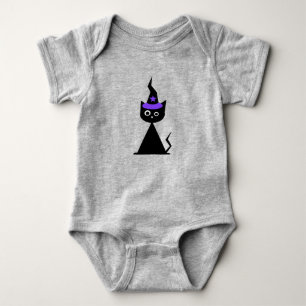 Witchy {halloween} Cat {baby one-piece} Baby Bodysuit