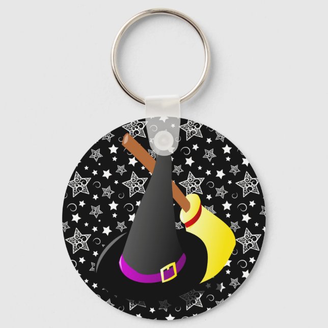 Witchy Halloween Fun Key Ring (Front)