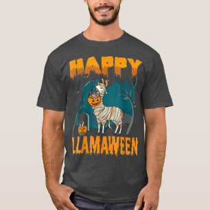 Witchy Halloween Llama Happy Llamaween T-Shirt