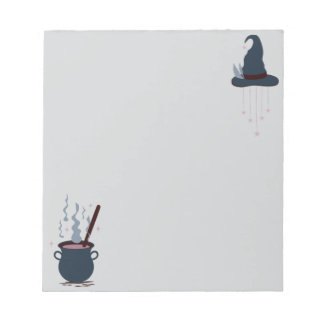 Witchy Halloween - Magic Hat & Caldron Notepad