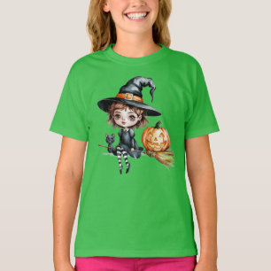 Witchy Halloween Magic Trick or Treat Kids T-shirt