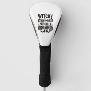 Witchy Halloween Shirt With Broom And Cauldrons_1 Golf Head Cover