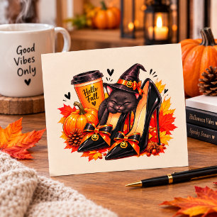Witchy Halloween Shoes & Pumpkin Magic – Gothic Au Postcard