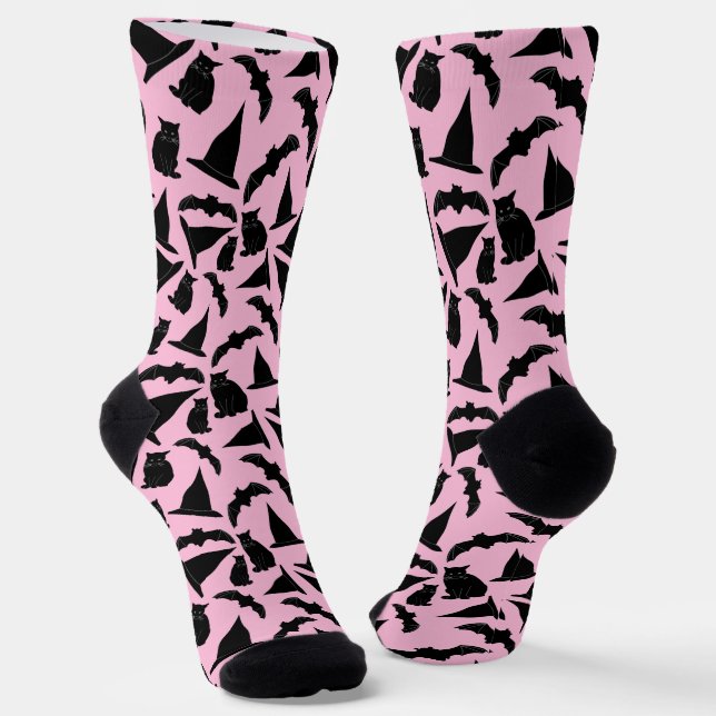 Witchy Halloween Socks (Angled)