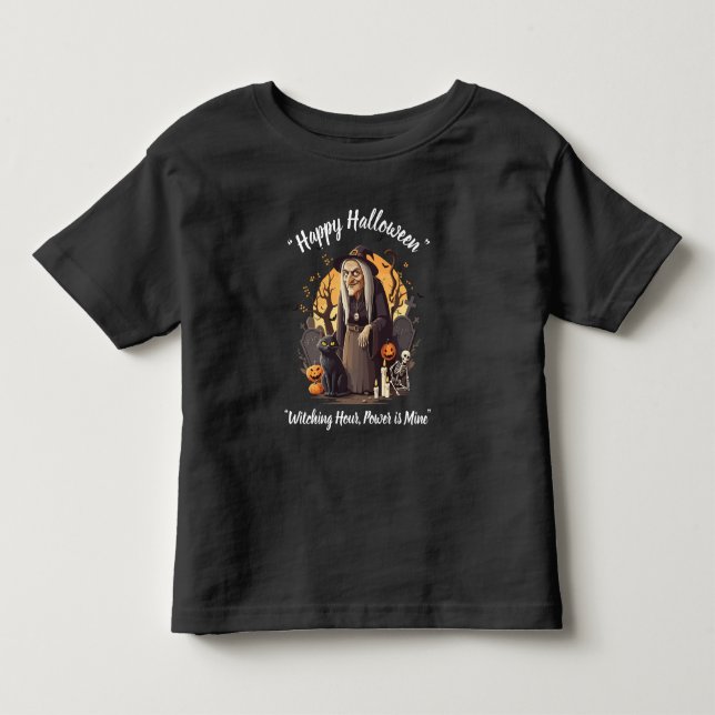 Witchy Halloween Vibes - Black- T-Shirt 🎃👻  (Front)