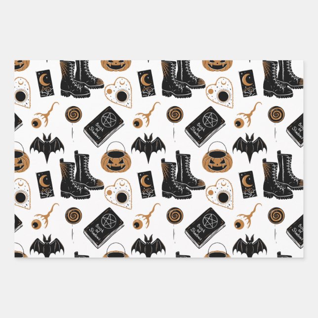 Witchy Halloween Wrapping Paper (Front)