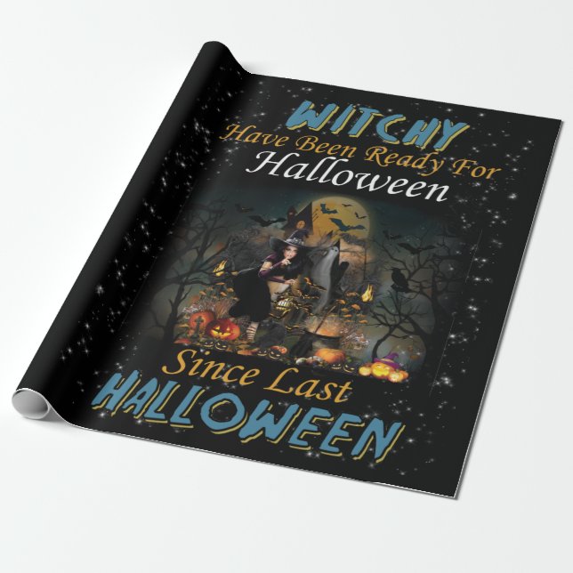 Witchy Have Been Ready For Halloween Wrapping Paper (Unrolled)