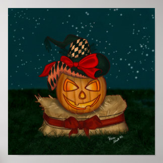 Witchy Jack O' Lantern Poster