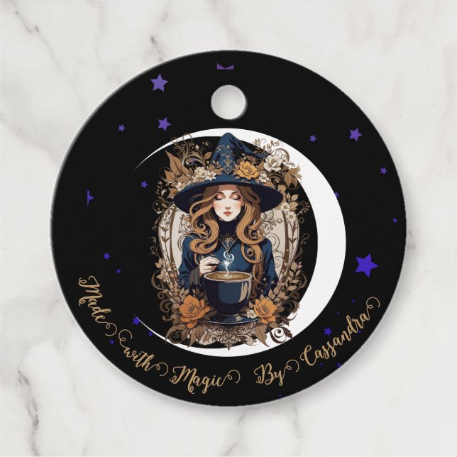 Witchy Kitchen Personalised Favour Tags (Front)