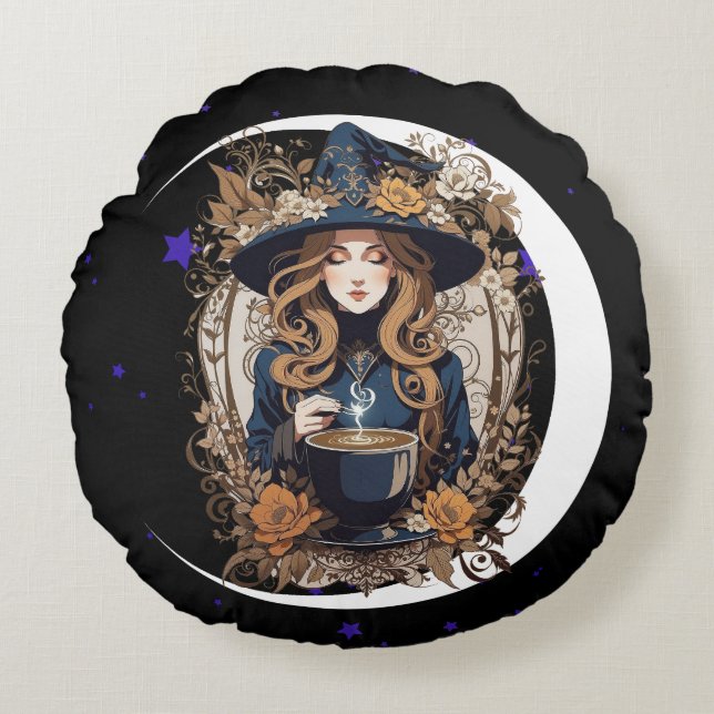 Witchy Kitchen Round Cushion (Front)
