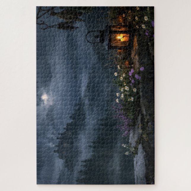 Witchy Lantern Moon View Jigsaw Puzzle (Vertical)