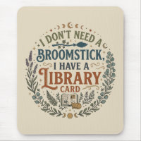 Witchy Librarian Library Card Book Lover Custom