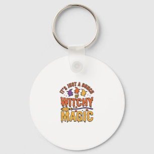 Witchy Magic Halloween Typography Design_1 Key Ring