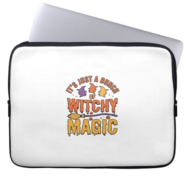 Witchy Magic Halloween Typography Design_1 Laptop Sleeve (Front)
