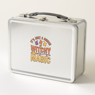 Witchy Magic Halloween Typography Design_1 Metal Lunch Box