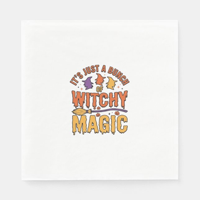 Witchy Magic Halloween Typography Design_1 Napkin (Front)