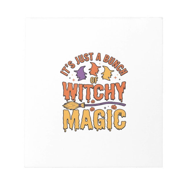 Witchy Magic Halloween Typography Design_1 Notepad (Front)