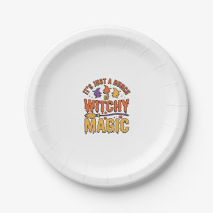 Witchy Magic Halloween Typography Design_1 Paper Plate
