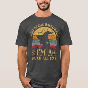 Witchy Magic Spooky Witches Broomstick T-Shirt