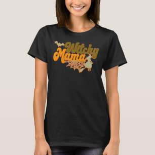 Witchy Mama Funny Spooky Mum Halloween Gift Ideas T-Shirt
